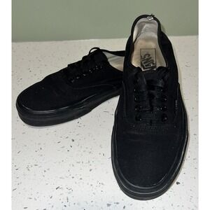 Vans Off The Wall Low Top Skateboard Black Sneaker Shoes Size Men's 8